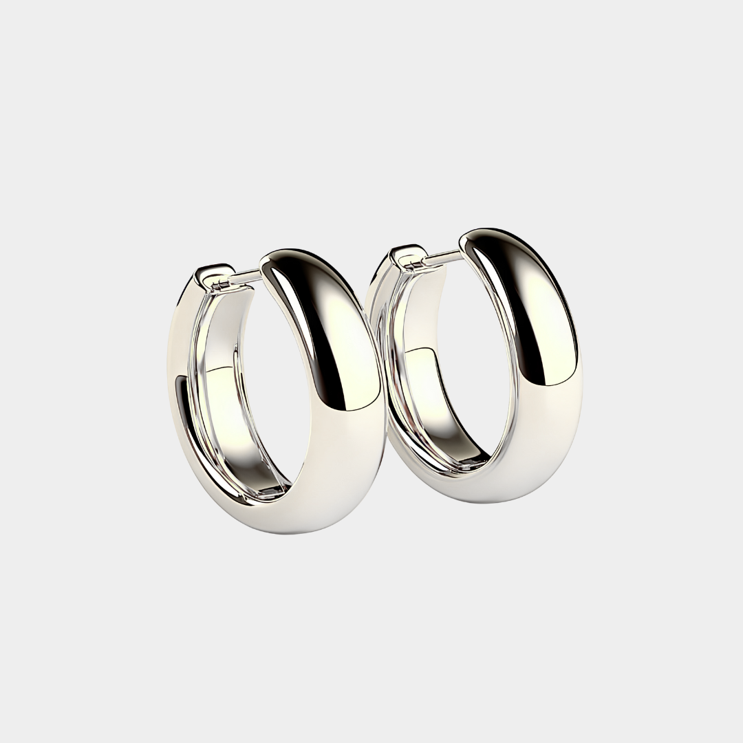Statement Dome Hoop Earrings