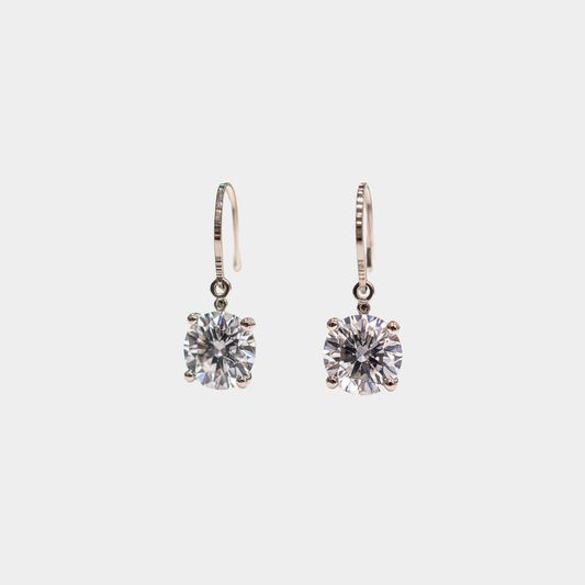 Pavé Halo Drop Earrings